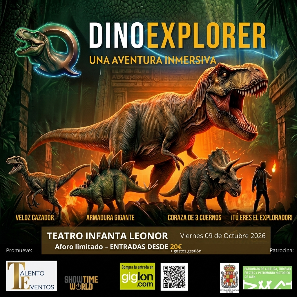 Cartel DinoExplorer Teatro Infanta Leonor
